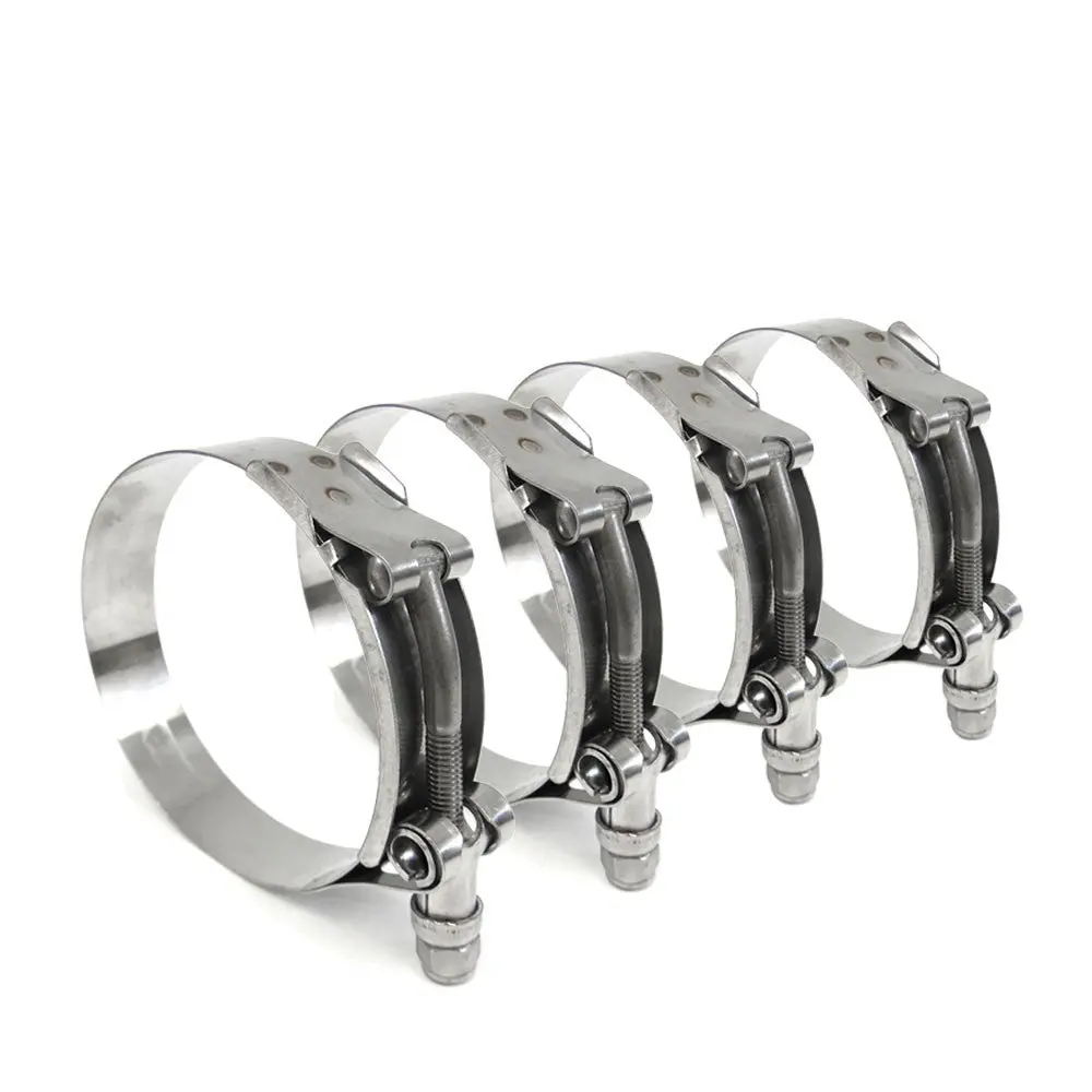 Hps 304 Stainless Steel T-Bolt Hose Clamp 4Pc Range 3.00"-3.31" (76-84Mm), Fit 2-3/4" Id Hose, 19Mm Band, #68 1