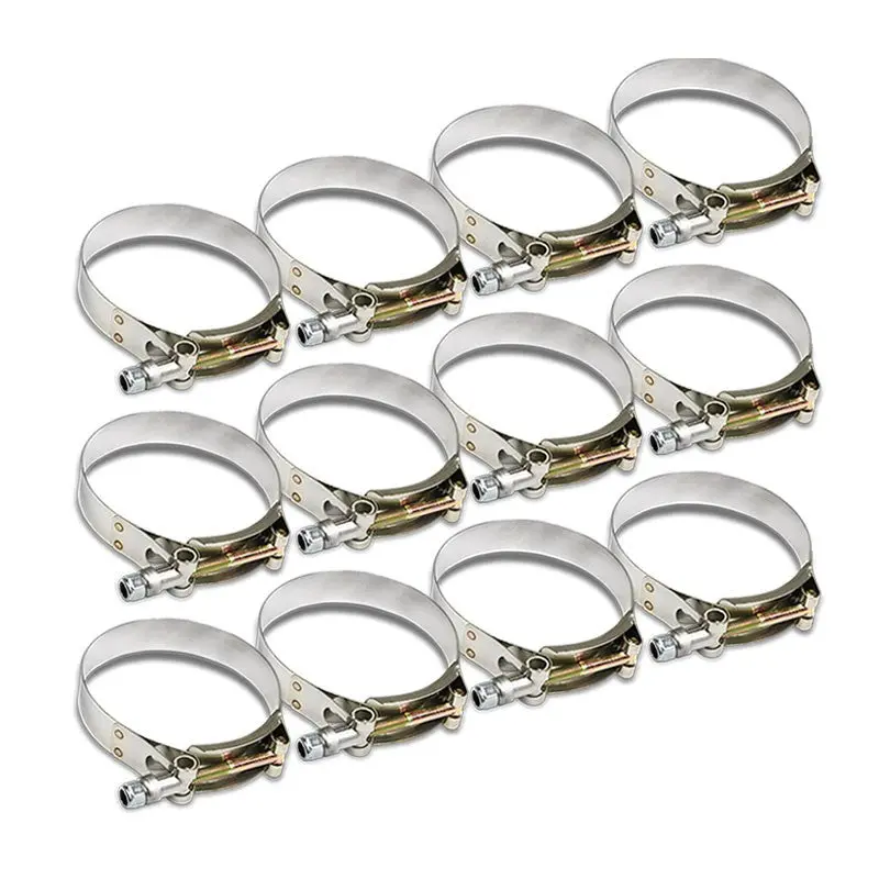 12X Stainless Steel T-Bolt Clamps Fit Intake Intercooler Hose Id 2.00" (51Mm) 1