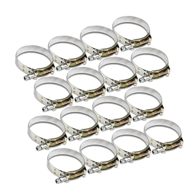 16X Stainless Steel T-Bolt Clamps Fit Intake Intercooler Hose Id 2.00" (51Mm) 1