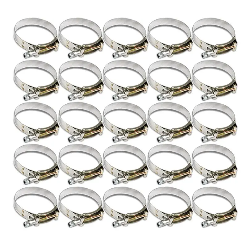 25X Stainless Steel T-Bolt Clamps Fit Intake Intercooler Hose Id 2.00" (51Mm) 1