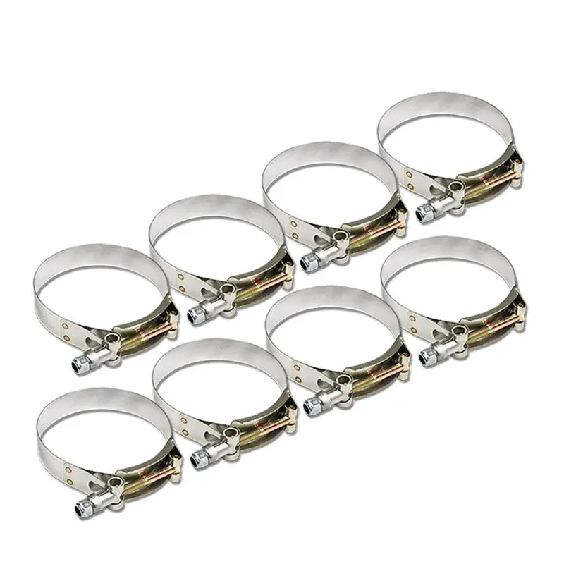 8X Stainless Steel T-Bolt Clamp Fit Intercooler Intake Tube Hose Id 2.00" (51Mm) 1