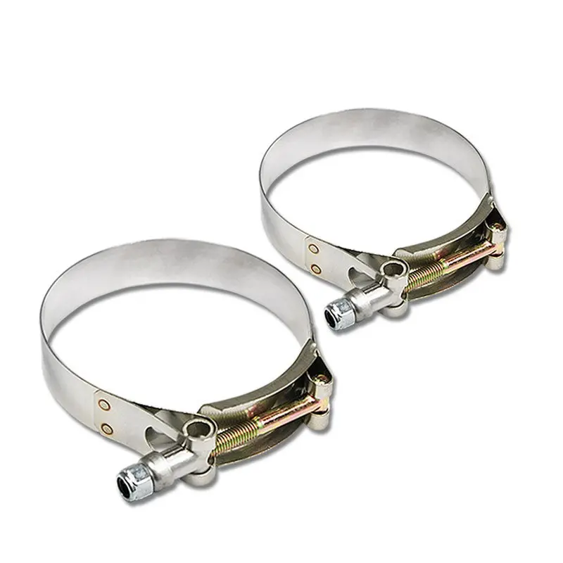 2X Stainless Steel T-Bolt Clamp Fit Intercooler Intake Tube Hose Id 2.25" (57Mm) 1