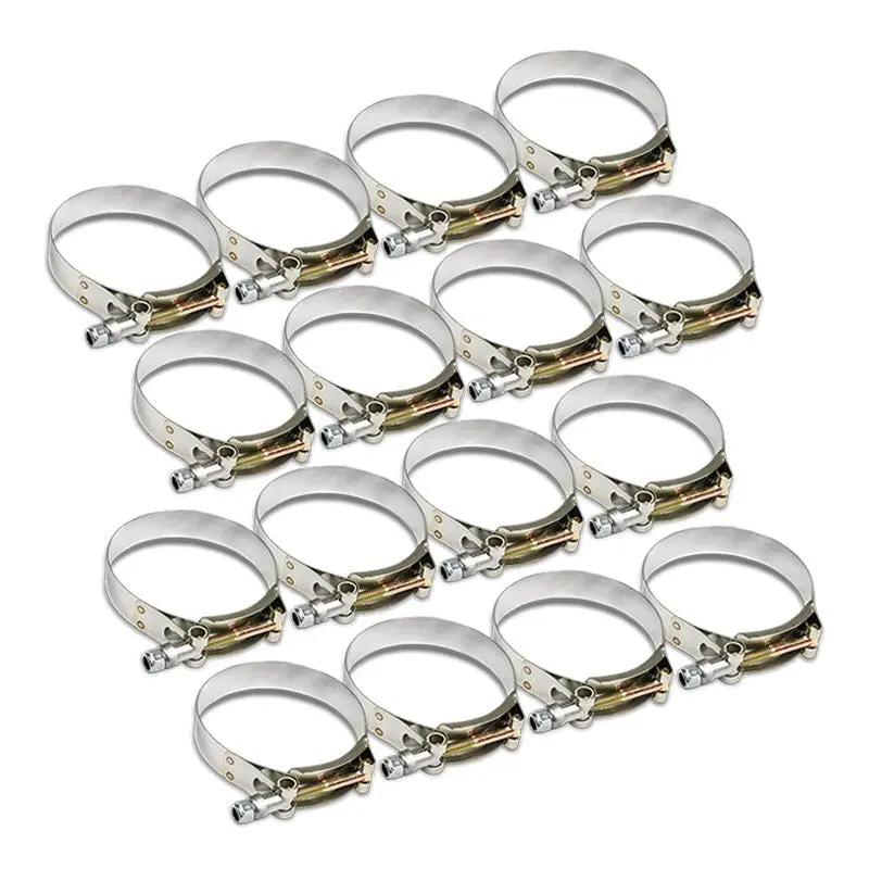 16X Stainless Steel T-Bolt Clamps Fit Intake Intercooler Hose Id 2.50" (63Mm) 1