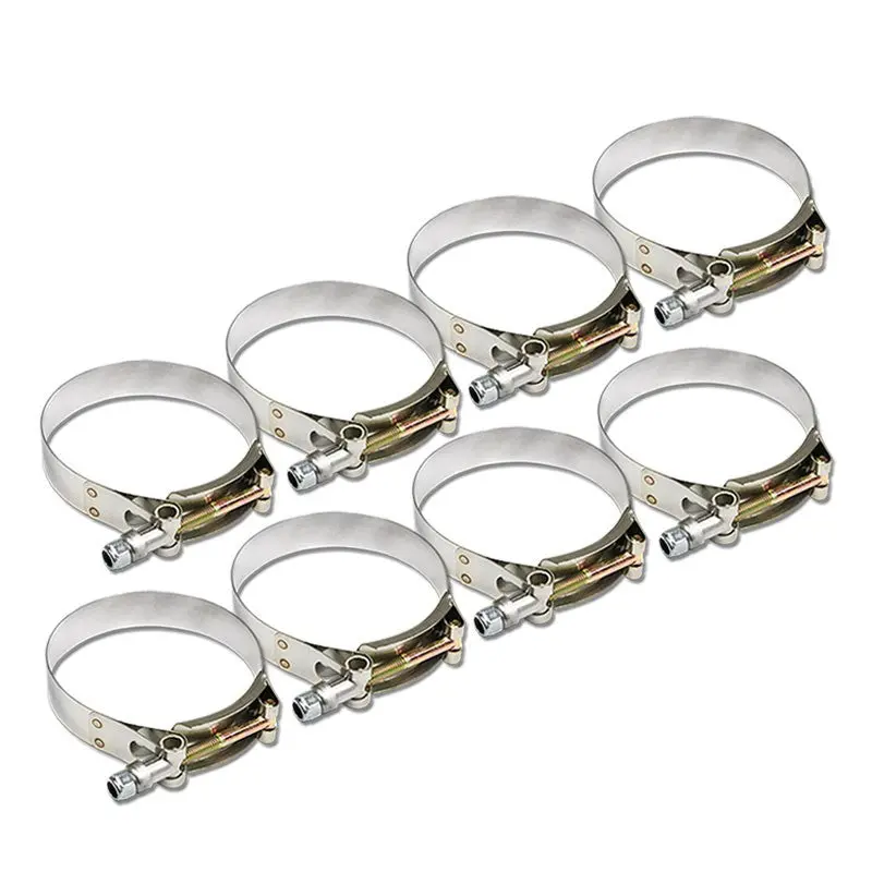 8X Stainless Steel T-Bolt Clamp Fit Intercooler Intake Tube Hose Id 2.50" (63Mm) 1