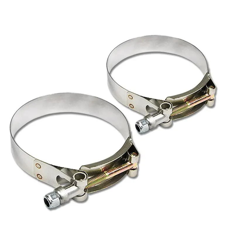 2X Stainless Steel T-Bolt Clamp Fit Intercooler Intake Tube Hose Id 3.00" (76Mm) 1