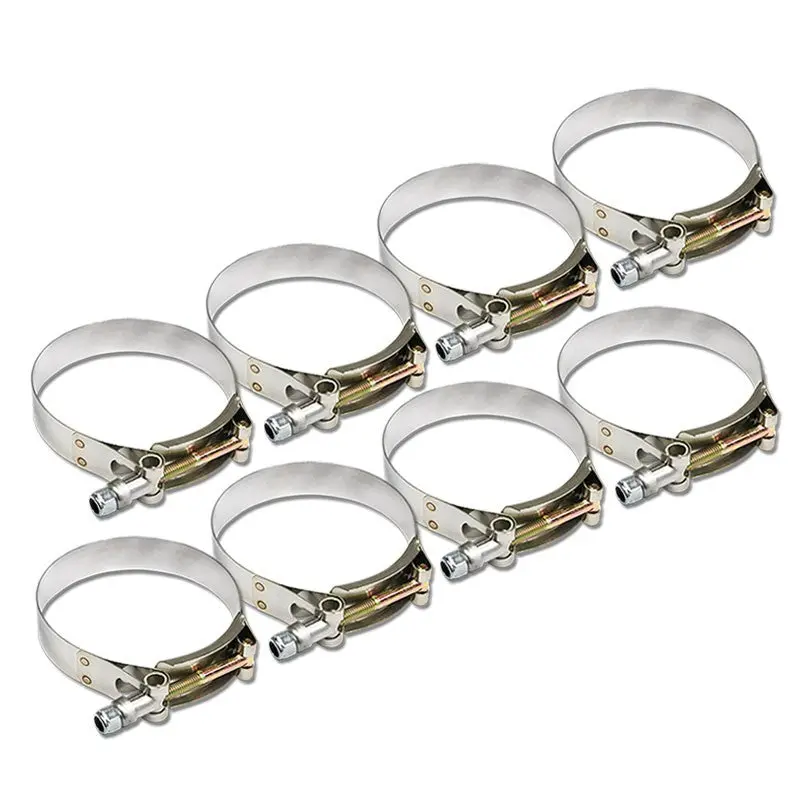 8X Stainless Steel T-Bolt Clamp Fit Intercooler Intake Tube Hose Id 3.00" (76Mm) 1