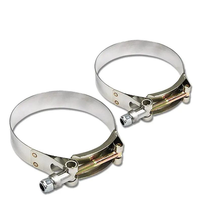 2X Stainless Steel T-Bolt Clamp Fit Intercooler Intake Tube Hose Id 3.25" (83Mm) 1