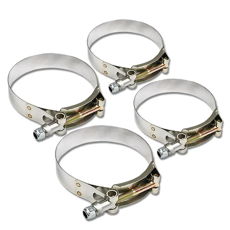 4X Stainless Steel T-Bolt Clamp Fit Intercooler Intake Tube Hose Id 3.25" (83Mm) 1