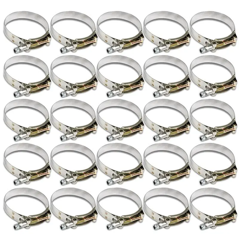25X Stainless Steel T-Bolt Clamps Fit Intake Intercooler Hose Id 3.50" (89Mm) 1