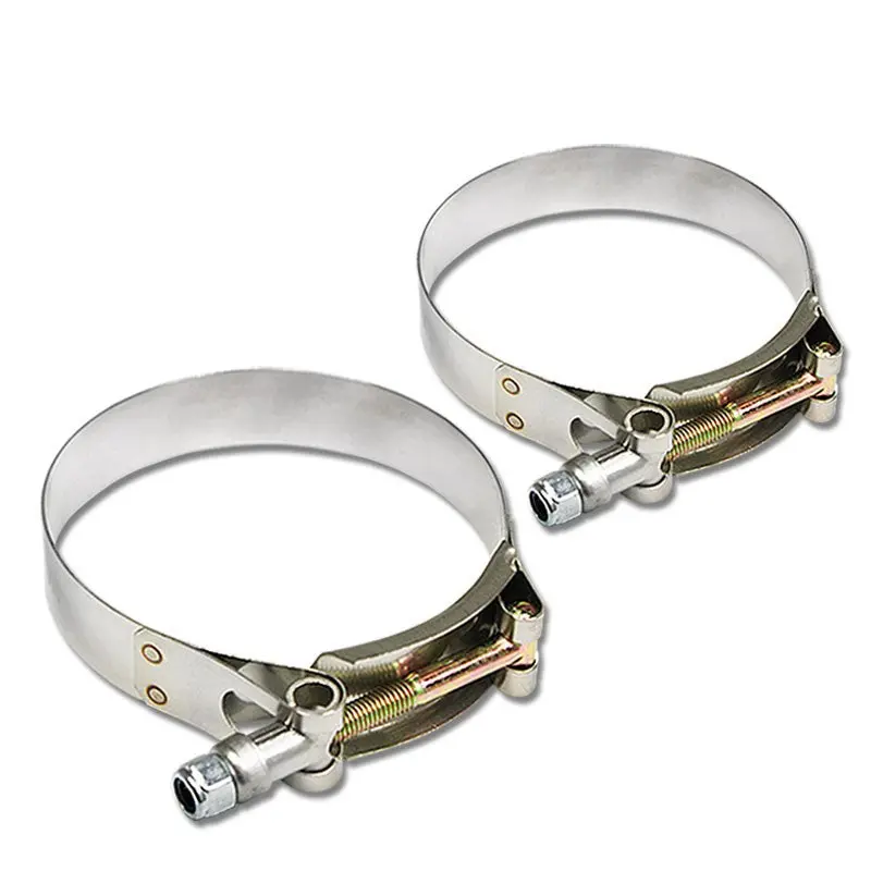 2X Stainless Steel T-Bolt Clamp Fit Intercooler Intake Tube Hose Id 3.50" (89Mm) 1