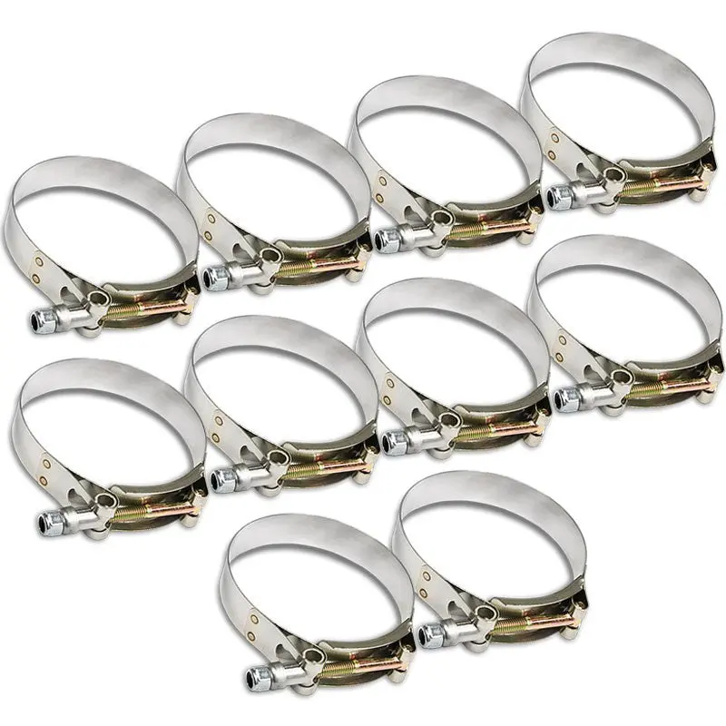 10X Stainless Steel T-Bolt Clamp Fit Cai Sr Intake Tube Hose Id 4.00" (102Mm) 1