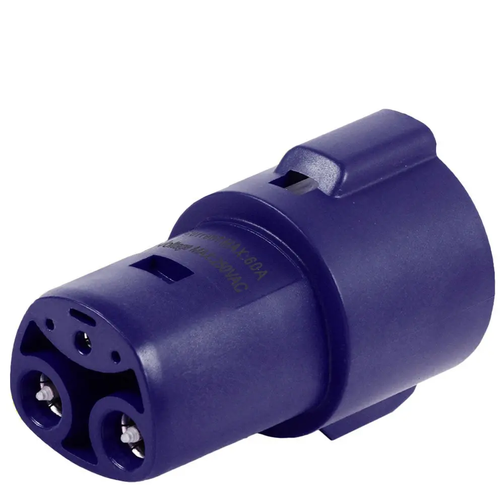 Blue J1772 Female Charger Connector Charging Adapter (Support Level 1 & 2) For Tesla Model 3/S/X/Y 1
