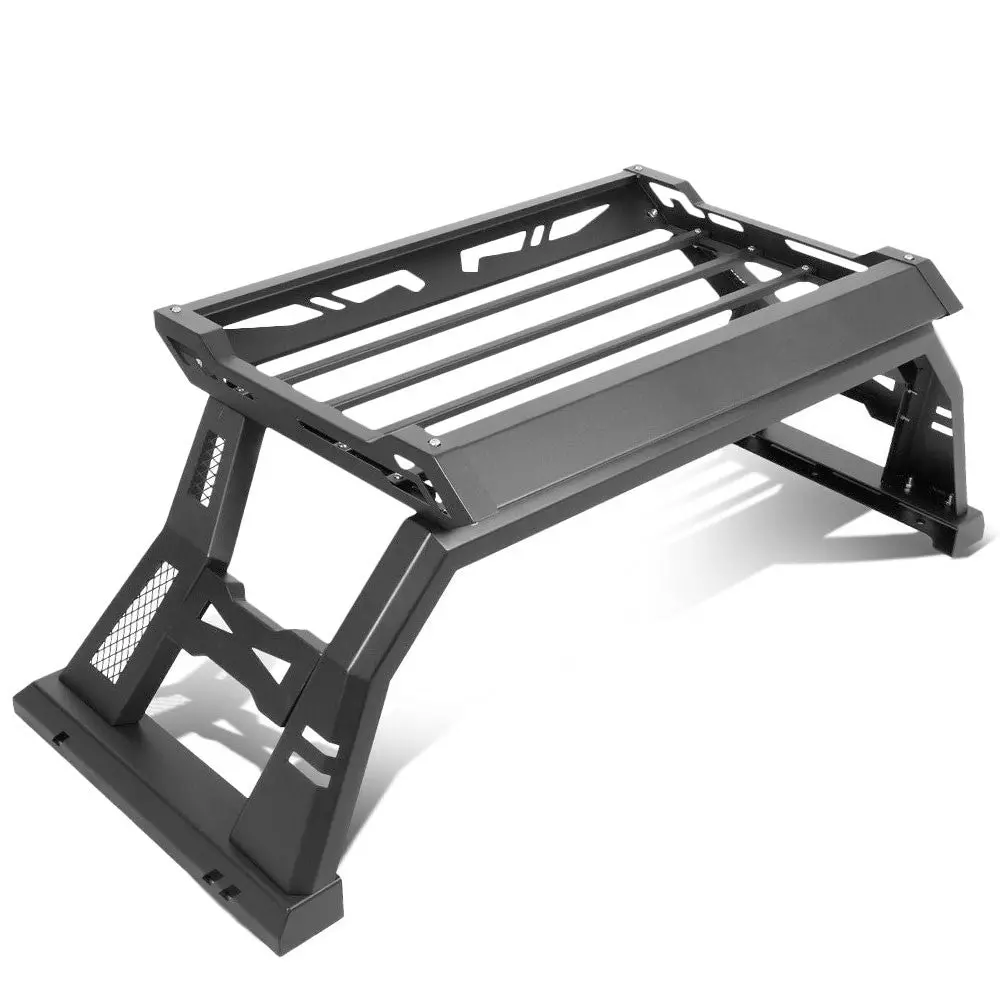 Black Rear Truck Bed Roll Bar Cargo Rack For 04-20 Colorado Canyon/05-20 Tacoma 1