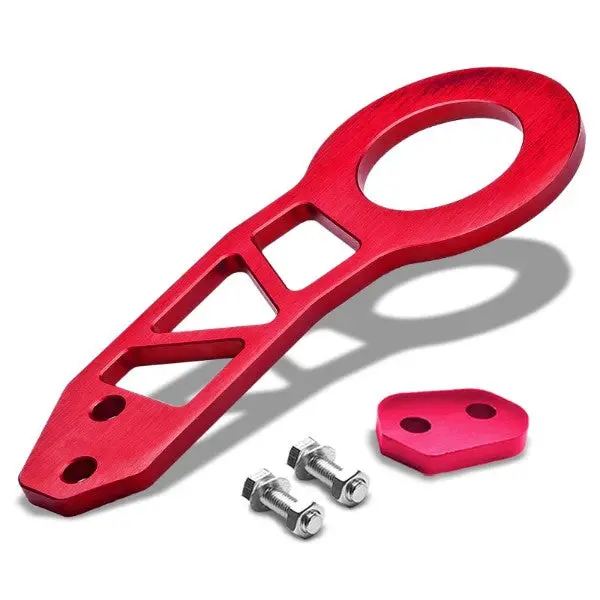 2.25" Rear Red Billet Style Aluminum Racing Tow Hook Kit For Usdm/Jdm Model 1
