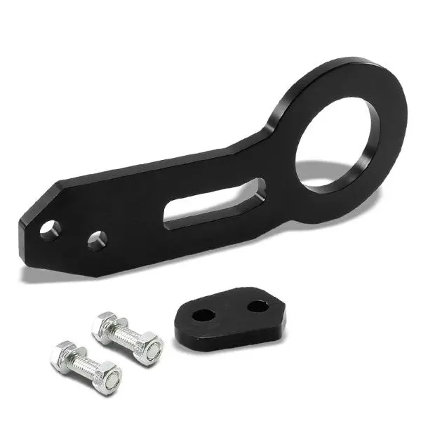 2.45" Rear Black Billet Style Aluminum Racing Tow Hook Kit For Usdm/Jdm Model 1
