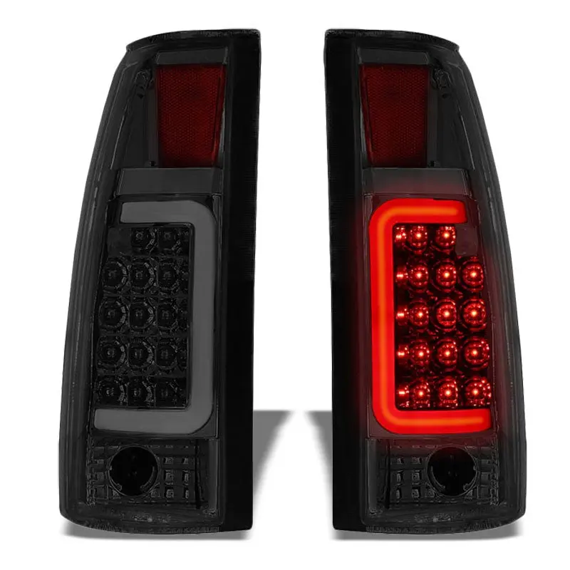 Chrome/Smoke Lens White 3D Led C Bar Tail Lights For Chevy/Gmc 89-01 C/K Series 1
