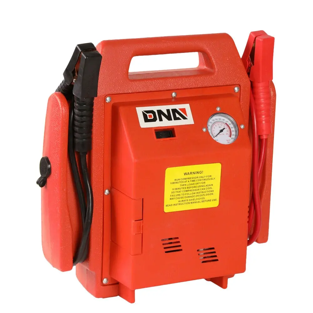 12Volt/300Psi Air Compressor +  Rechargeable Jumper Cable Starter Battery Pack 1
