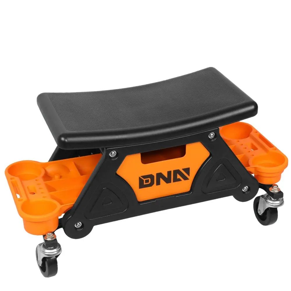 Dna Orange 25.5" X 13" X 12" 17" Seat Rolling Stool Chair W/Tool Tray 1