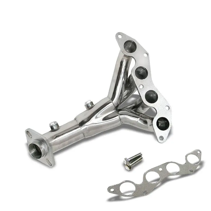 Manzo Stainless Steel Exhaust Header Manifold For 01-05 Civic Dx/Lx D17a1 D17 1