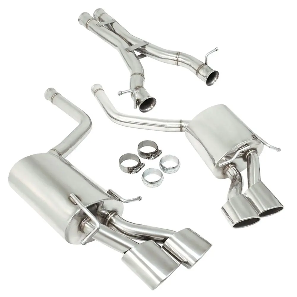 Manzo Stainless Quad Tip Cbs Exhaust System For 12-15 Benz C63 Amg W204 1