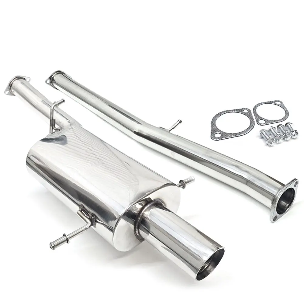 Manzo 3.50" Muffler Tip Catback Exhaust System For Subaru 02-07 Impreza Wrx Sti 2.0L 1