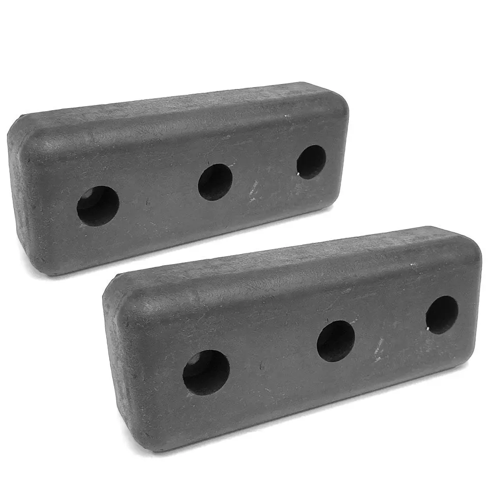 2X Rectangular 3 Hole 11-1/4" X 4-3/8" X 2-1/2" Dock Bumper Semi Truck Trailer 1