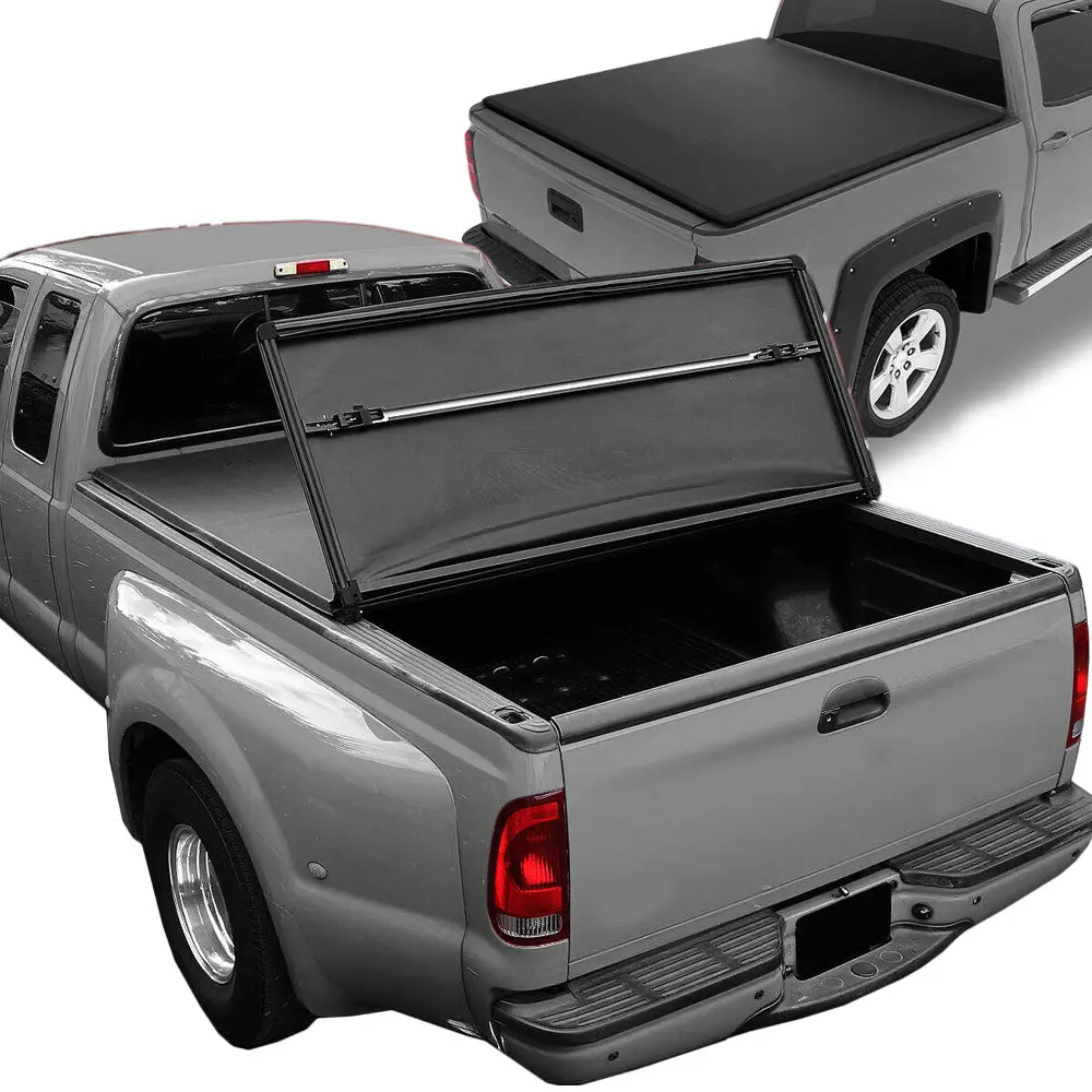 [Soft Vinyl Tri 3-Fold] Truck Bed Tonneau Cover 93-04 Ranger 6' Flareside Bed 1