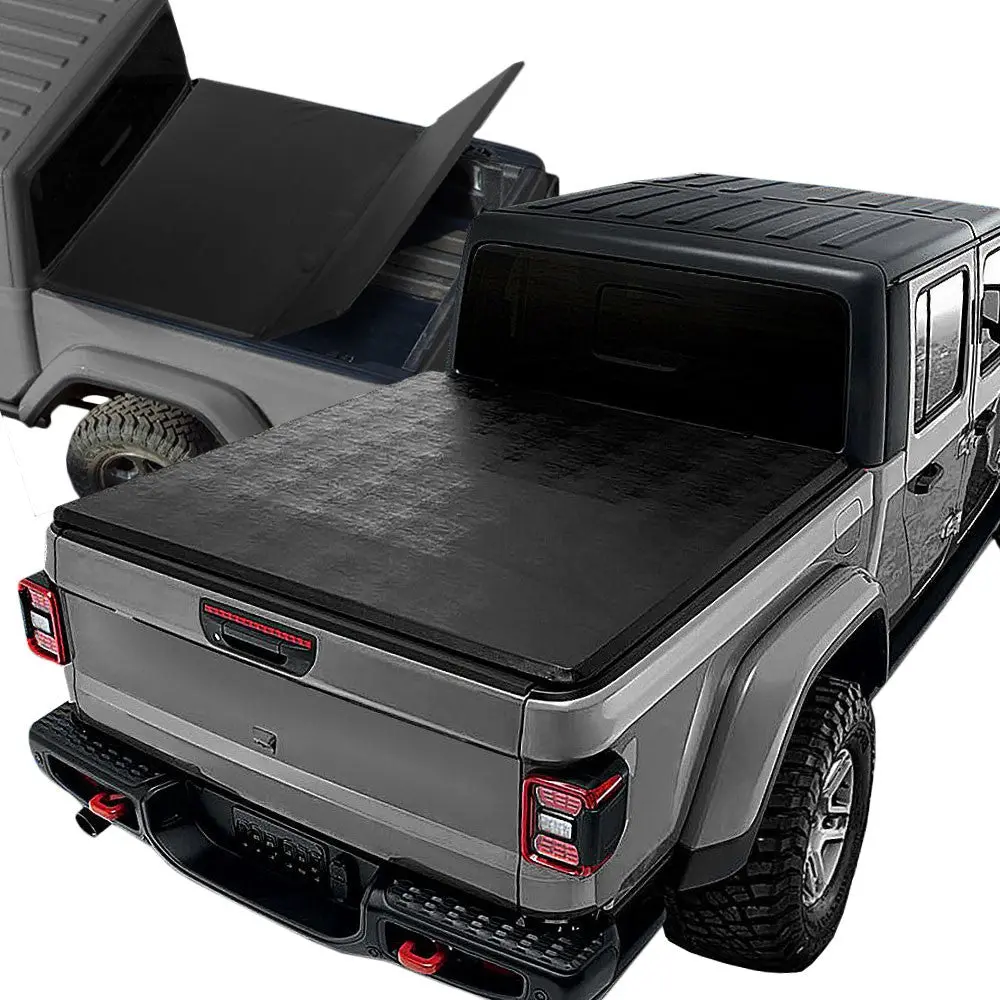 [Soft Vinyl Tri 3-Fold] Truck Bed Tonneau Cover 20+ Jeep Gladiator 5.5' Bed 1