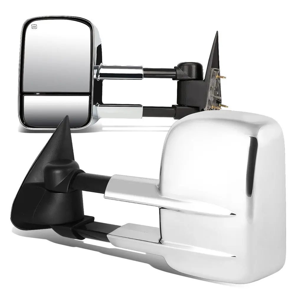 Left/Right Chrome Towing Side Mirror Powered Adjustment W/Heated For 03-07 Tahoe 1