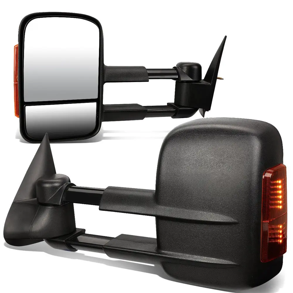Left/Right Towing Side Mirror Manual Adjustment Led Turn Signal For 00-06 Tahoe 1