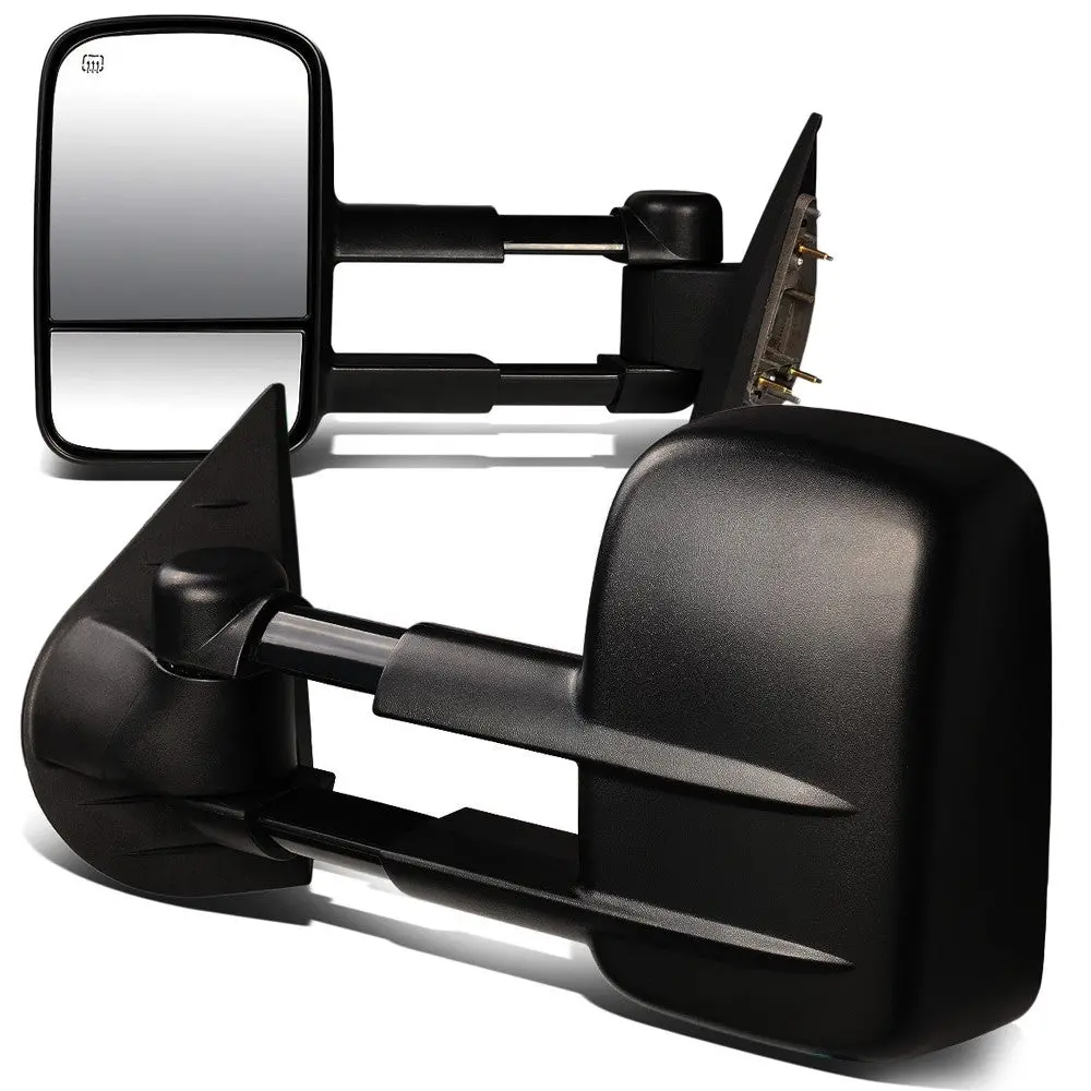 Left/Right Black Towing Side Mirror Powered W/Heated For 07-13 Silverado 1500 1