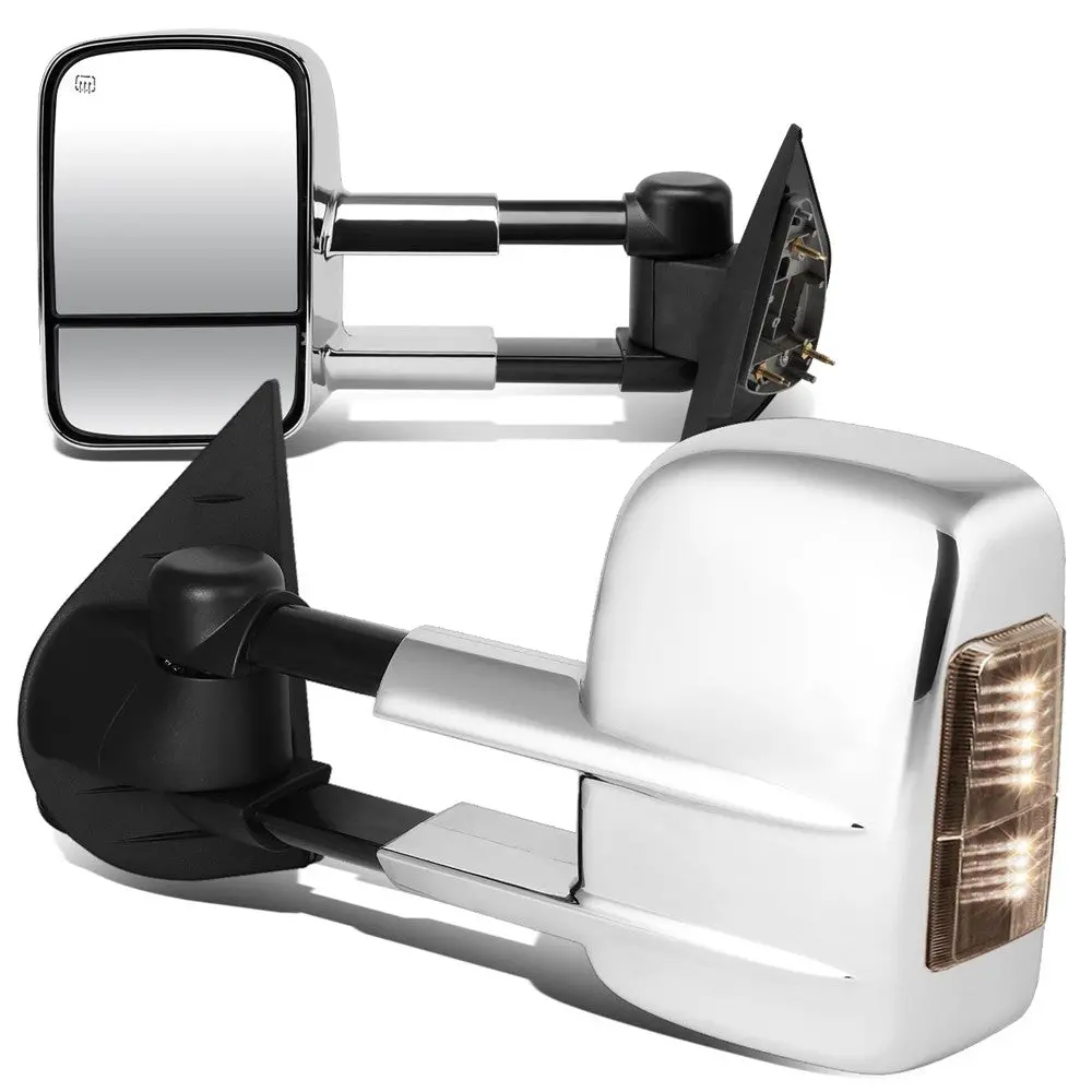 Left/Right Towing Side Mirror Powered W/Heated Led Turn Signal For 07-13 Yukon 1