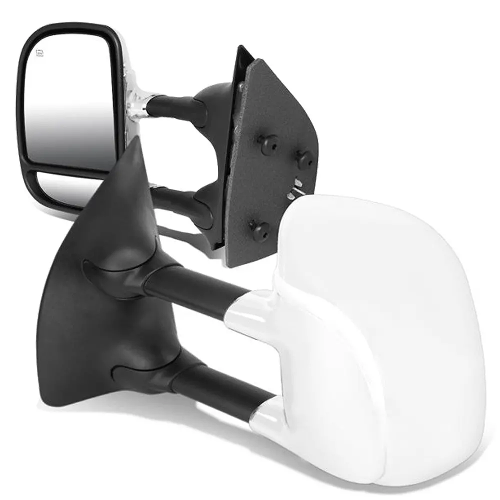 Left/Right Chrome Towing Side Mirror Powered W/Heated For 99-07 F-250Sd 1