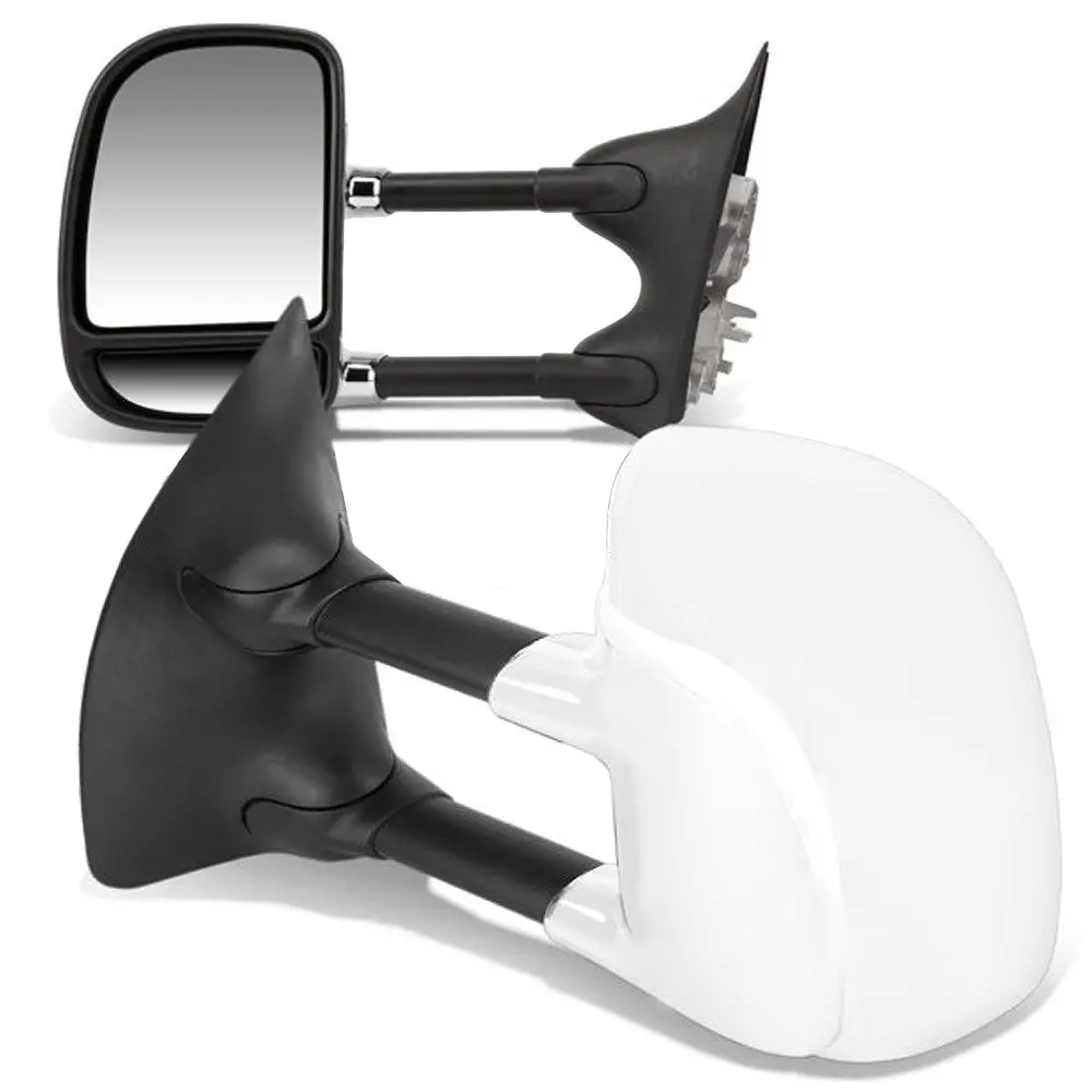 Left/Right Chrome Towing Side Mirror Manual Adjustment For 99-07 F-350 Sd 1