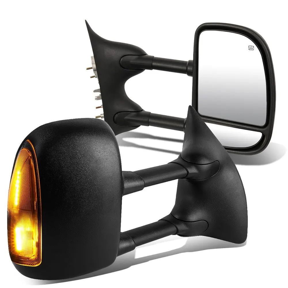 Left/Right Towing Side Mirror Powered W/Heated Led Turn Signal For 99-07 F-250Sd 1