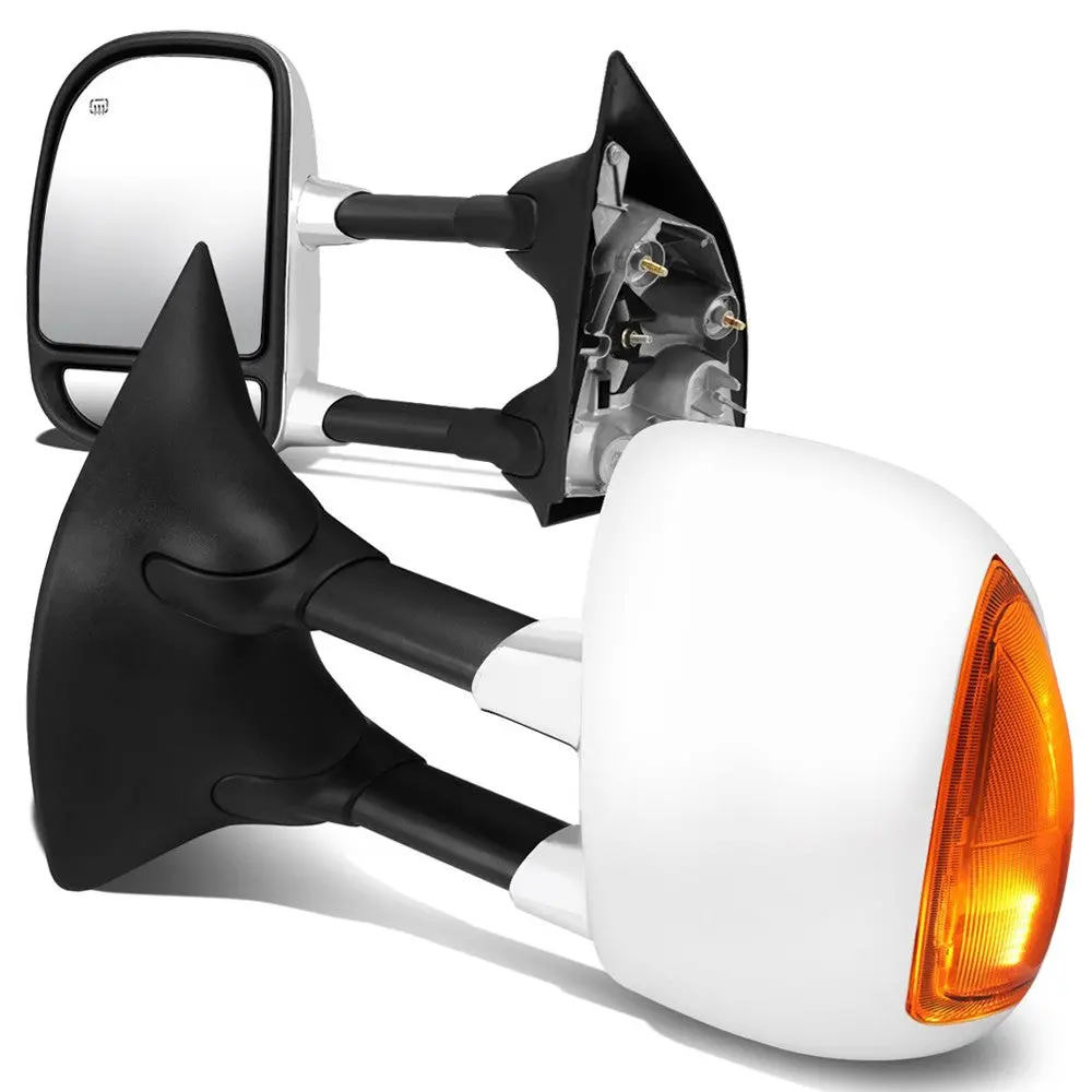 Left/Right Towing Side Mirror Powered W/Heated Led Turn Signal For 99-07 F-450Sd 1