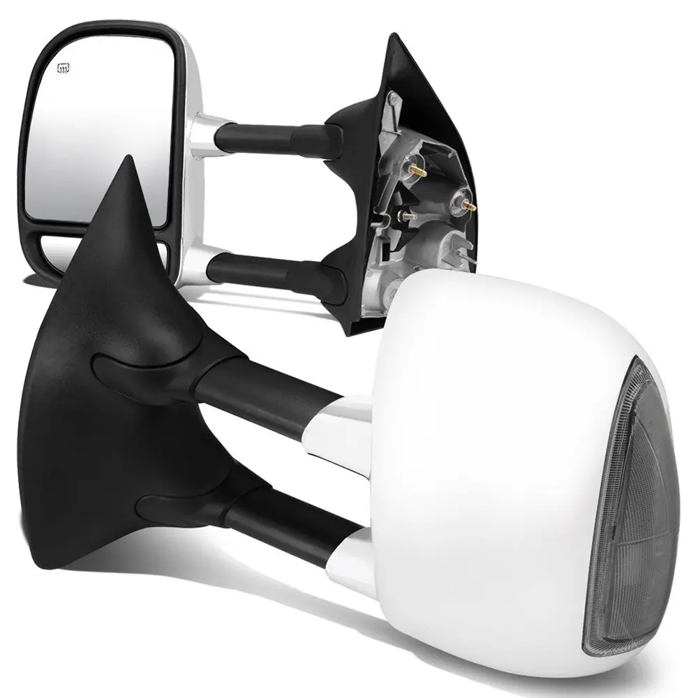 Left/Right Towing Side Mirror Powered+ W/Heated Led Turn Signal For 99-07 F350sd 1