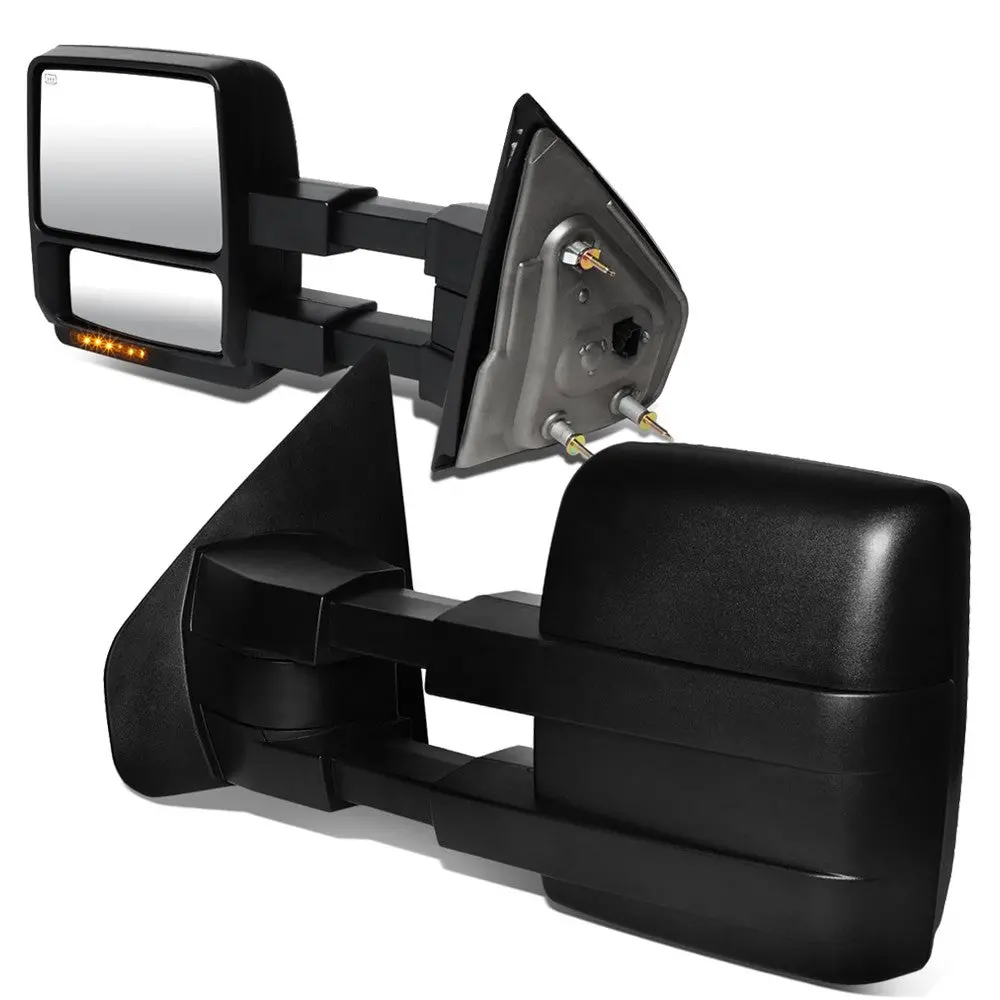 Left/Right Black Towing Side Mirror Powered W/Heated Turn Signal For 04-14 F150 1