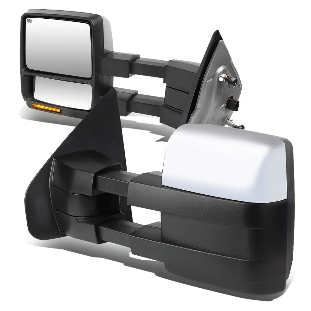Left/Right Chrome Towing Side Mirror Powered Adjustment W/Heated For 04-14 F-150 1