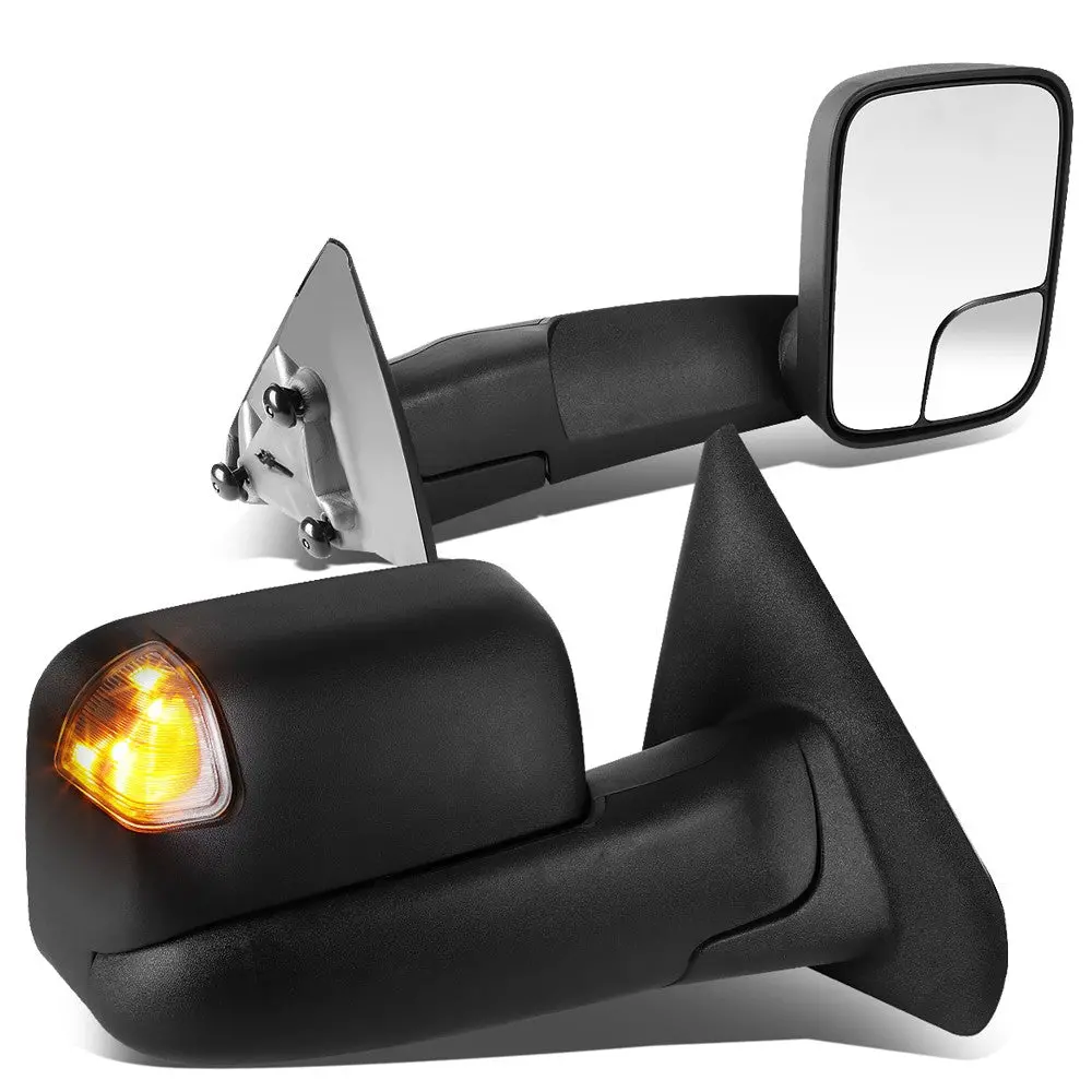 Left/Right Black Towing Side Mirror Manual+ Led Turn Signal For 03-09 Ram 2500 1