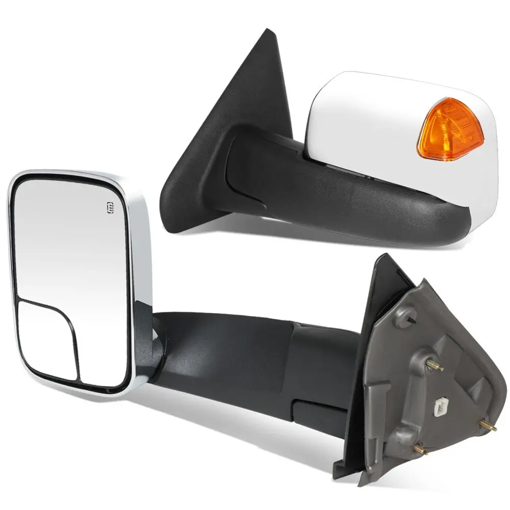 Left/Right Towing Side Mirror Powered Heated Led Turn Signal For 02-08 Ram 1500 1