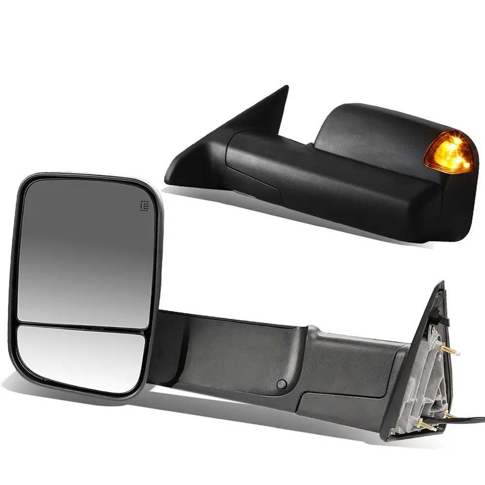 Left/Right Towing Side Mirror Powered Adjustment W/Heated For 09-10 Ram 1500 1