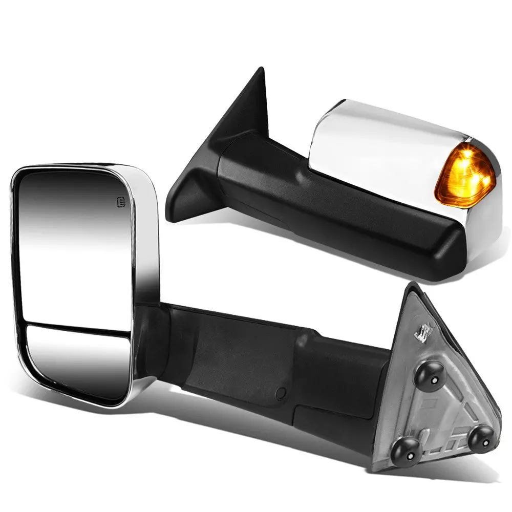 Left/Right Towing Side Mirror Powered Heated Led Turn Signal For 09-10 Ram 1500 1