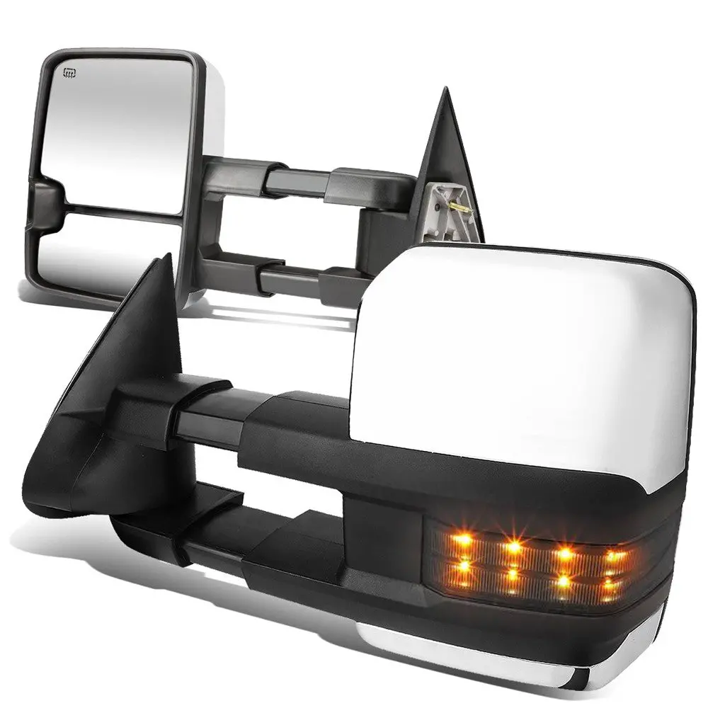 Left/Right Towing Side Mirror Powered+ W/Heated Led Turn Signal For 03-06 Yukon 1