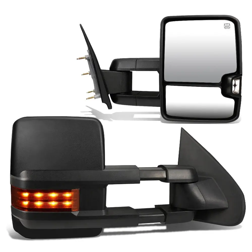 Left/Right Towing Side Mirror Powered W/Heated For 14-17 Silverado 1500 1