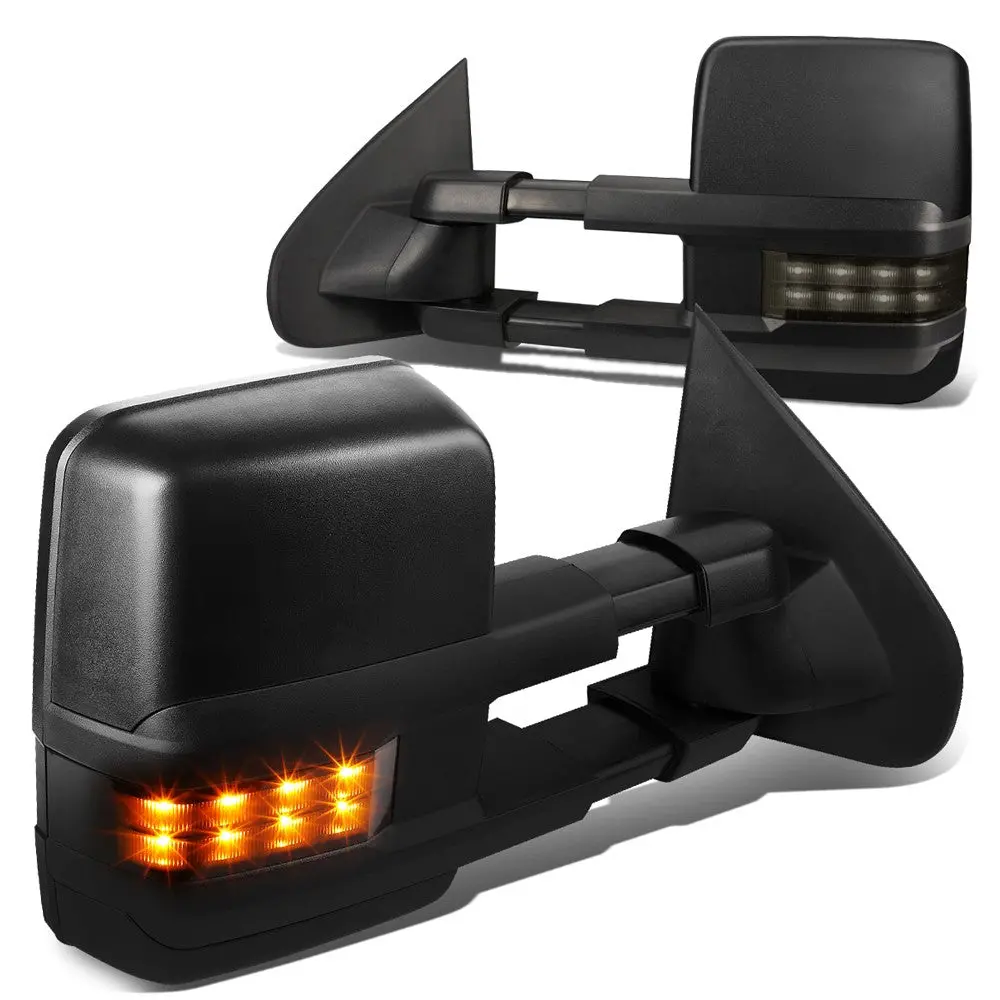 Left/Right Towing Side Mirror Powered W/Heated Turn Signal For 15-17Sierra1500 1