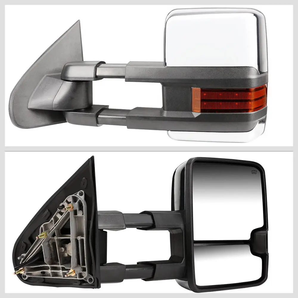 Left/Right Towing Side Mirror Powered W/Heated Turn Signal For 15-17 Sierra1500 2
