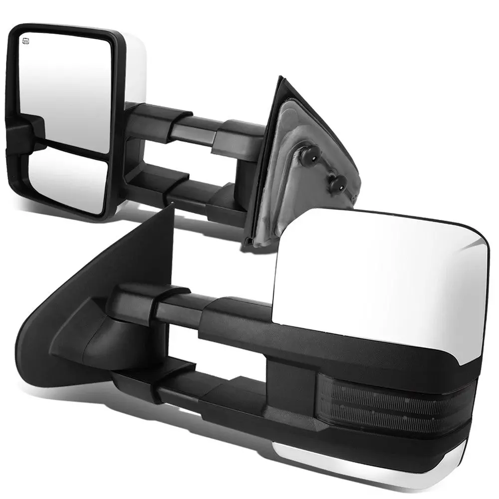 Left/Right Towing Side Mirror Powered W/Heated Turn Signal For 15-17Sierra 1500 1
