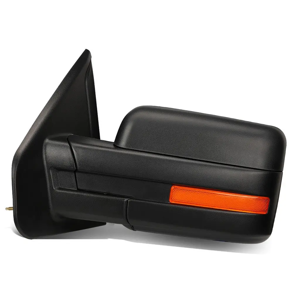 Left/Driver Black Towing Side Mirror Powered Adjustment W/Heated For 04-14 F-150 1