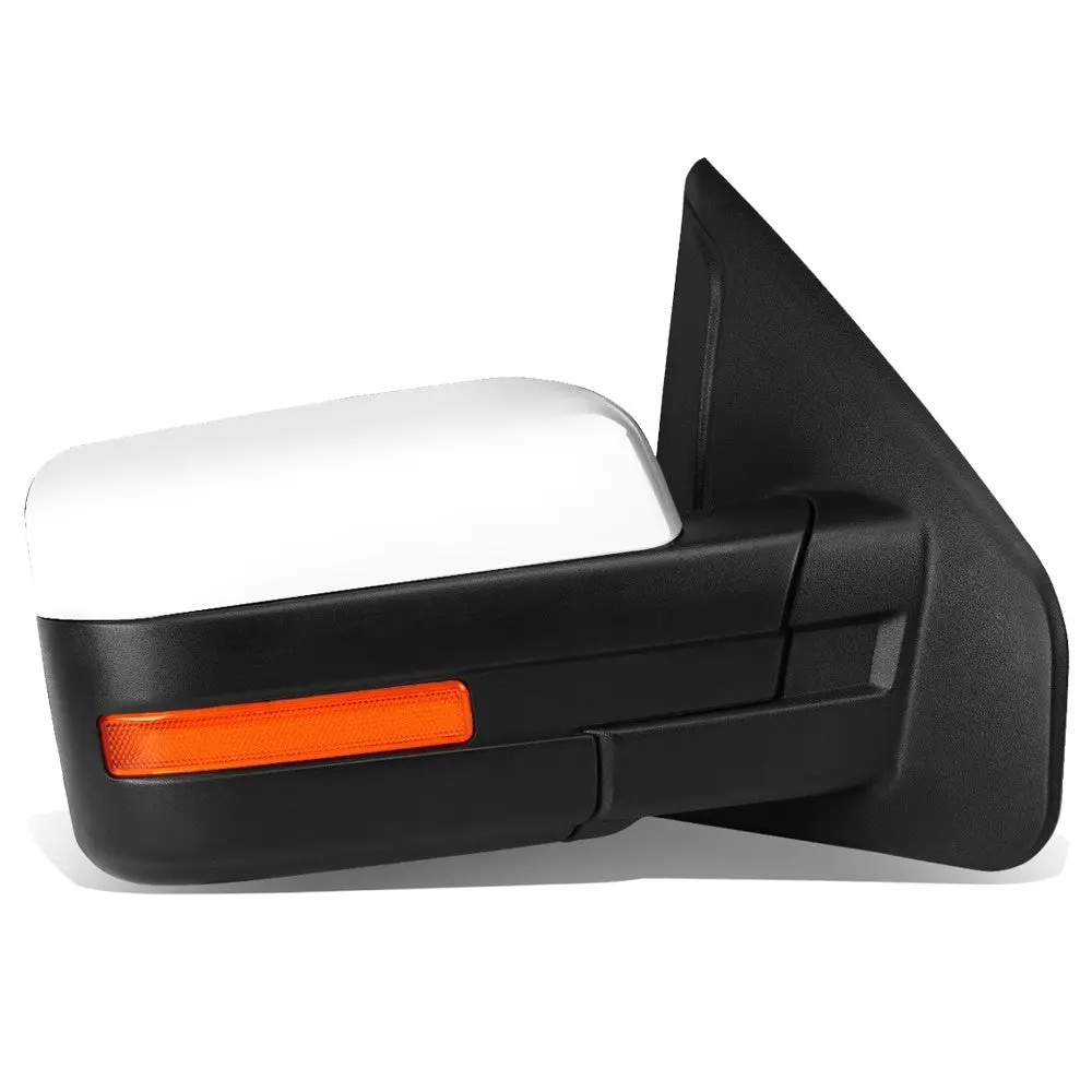 Right/Passenger Chrome Towing Side Mirror Manual Adjustment For 04-14 F-150 1